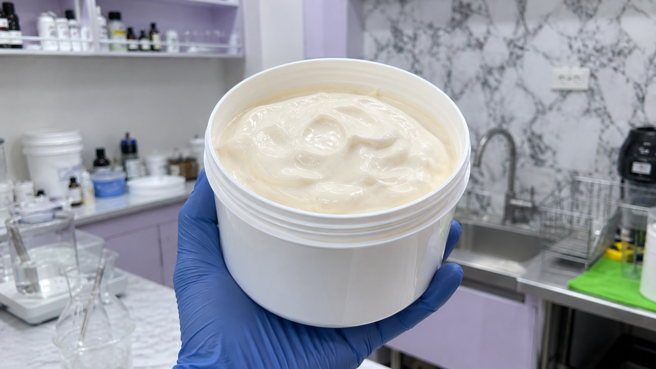 Arabian Coffee Glow Cream Base Formula 402 in cosmetic lab